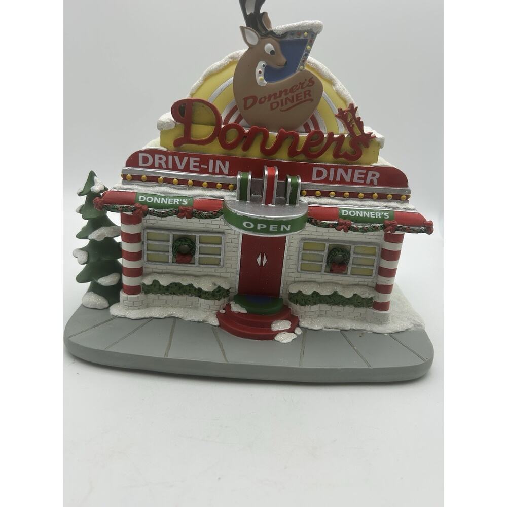 Hawthorne Village Rudolph's Christmas Town Donner's Diner Reindeer 2003